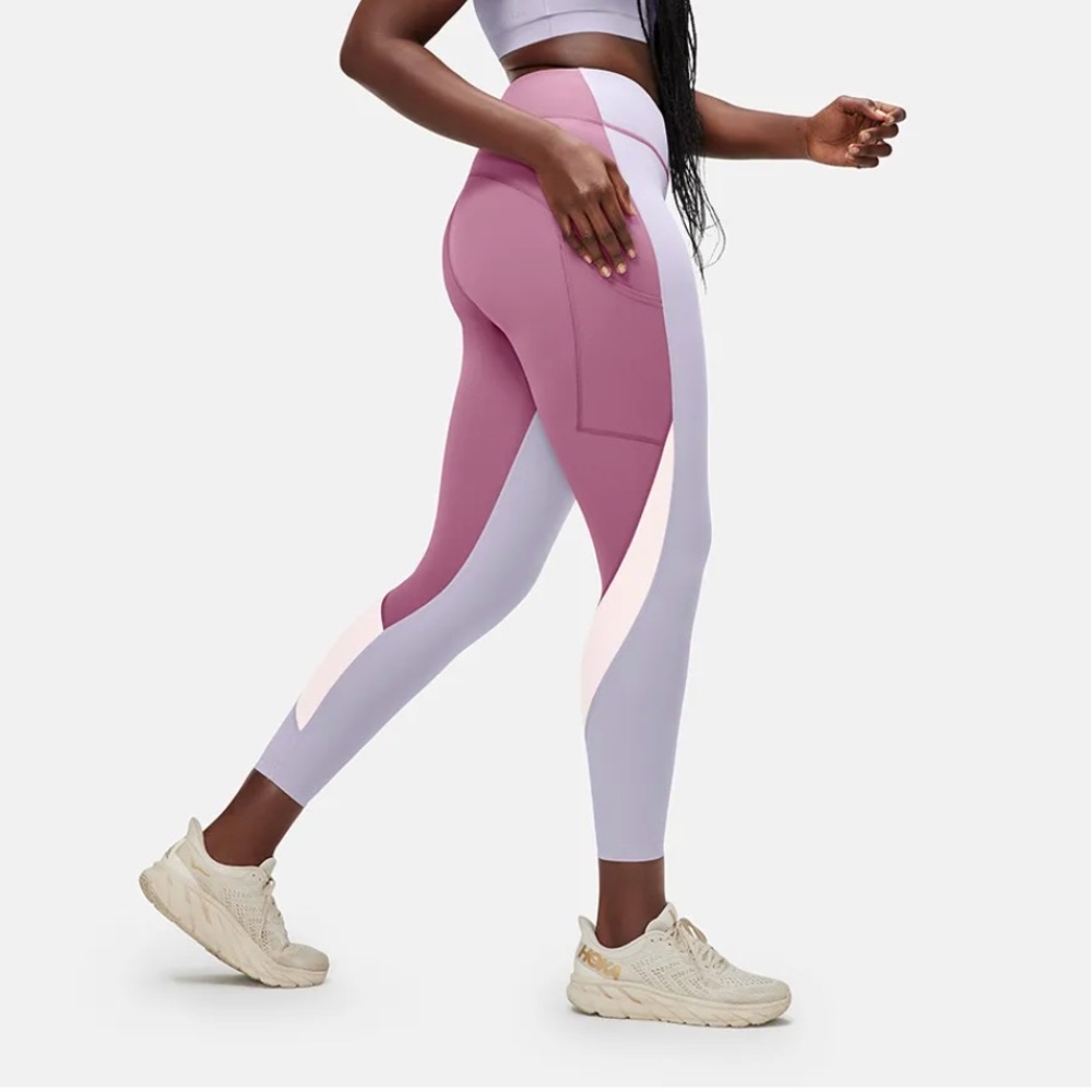 Outdoor Voices Color Block Workout Leggings High Waisted Zoom 7/8 Yoga. Large